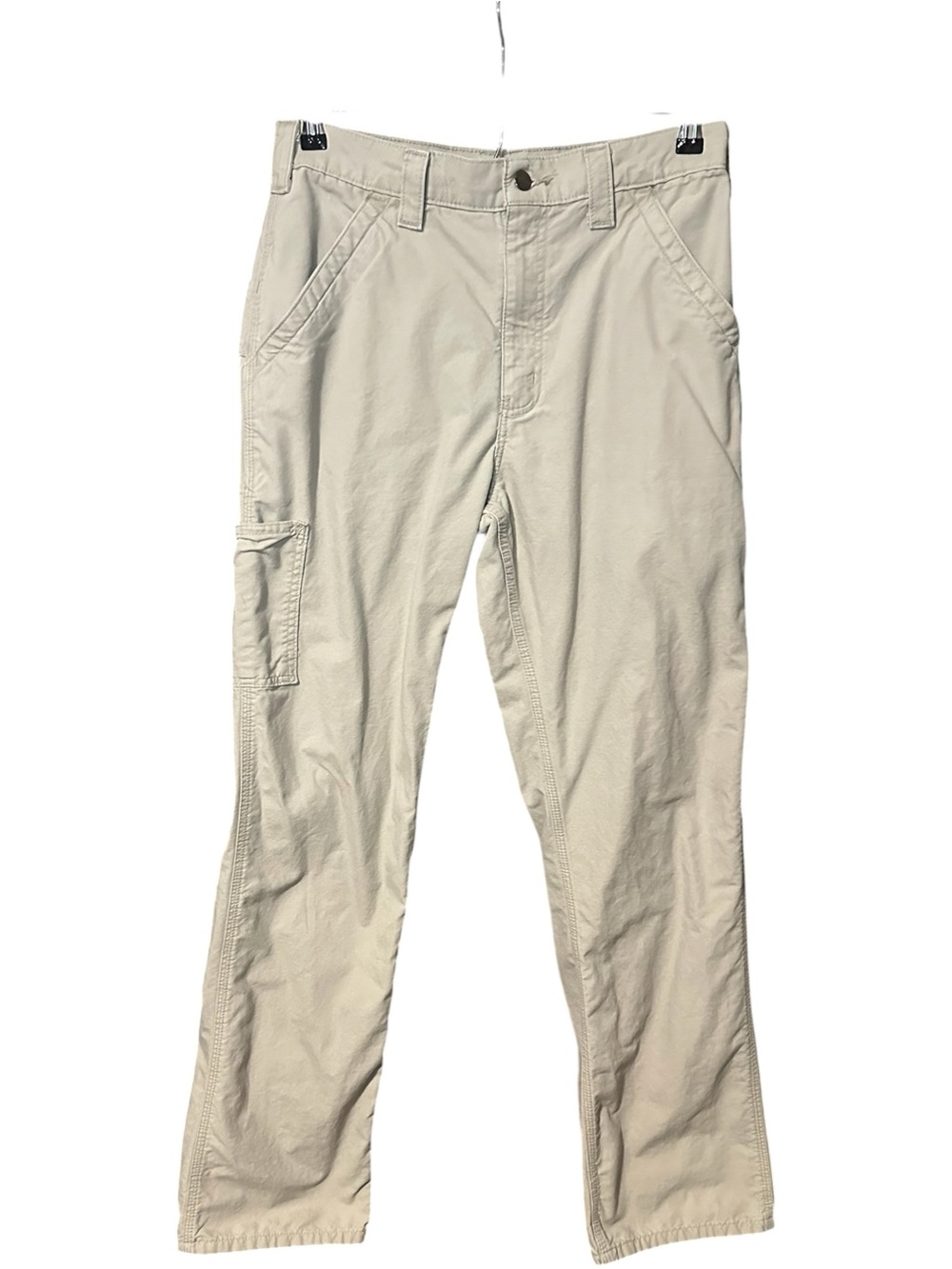 Carhartt Canvas Work Dungaree Carpenter Cargo Pants Tan Size 31 x 34